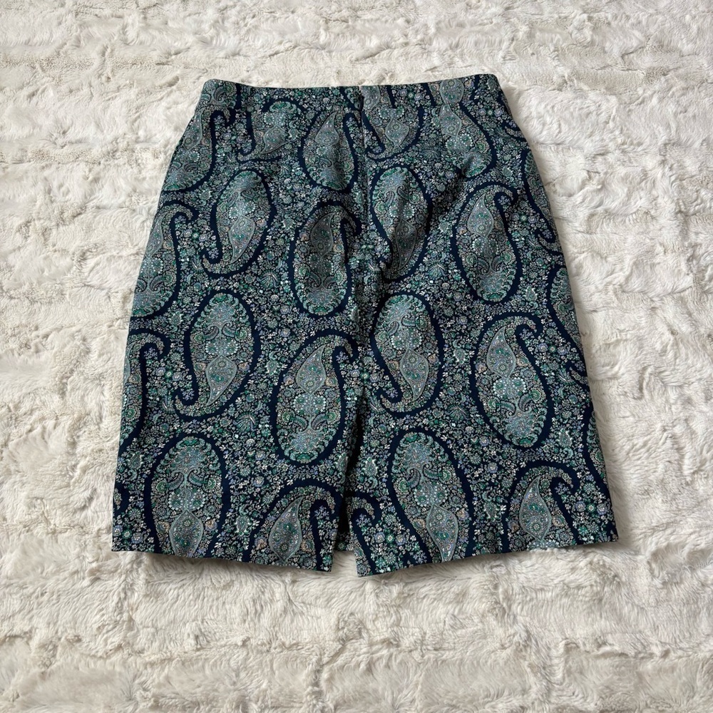 J. Crew Women's Size 2 Multicolor Paisley Printed Pencil Skirt - Picture 5 of 7